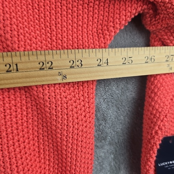 Lucky Brand Sweater Womens Size XL Pink Pullover Knit V-neck Long Sleeve NWT‎ - Picture 8 of 8